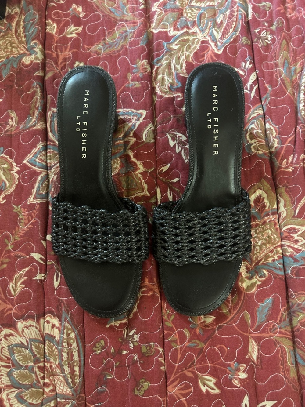 Marc Fisher Woven Slide Sandals